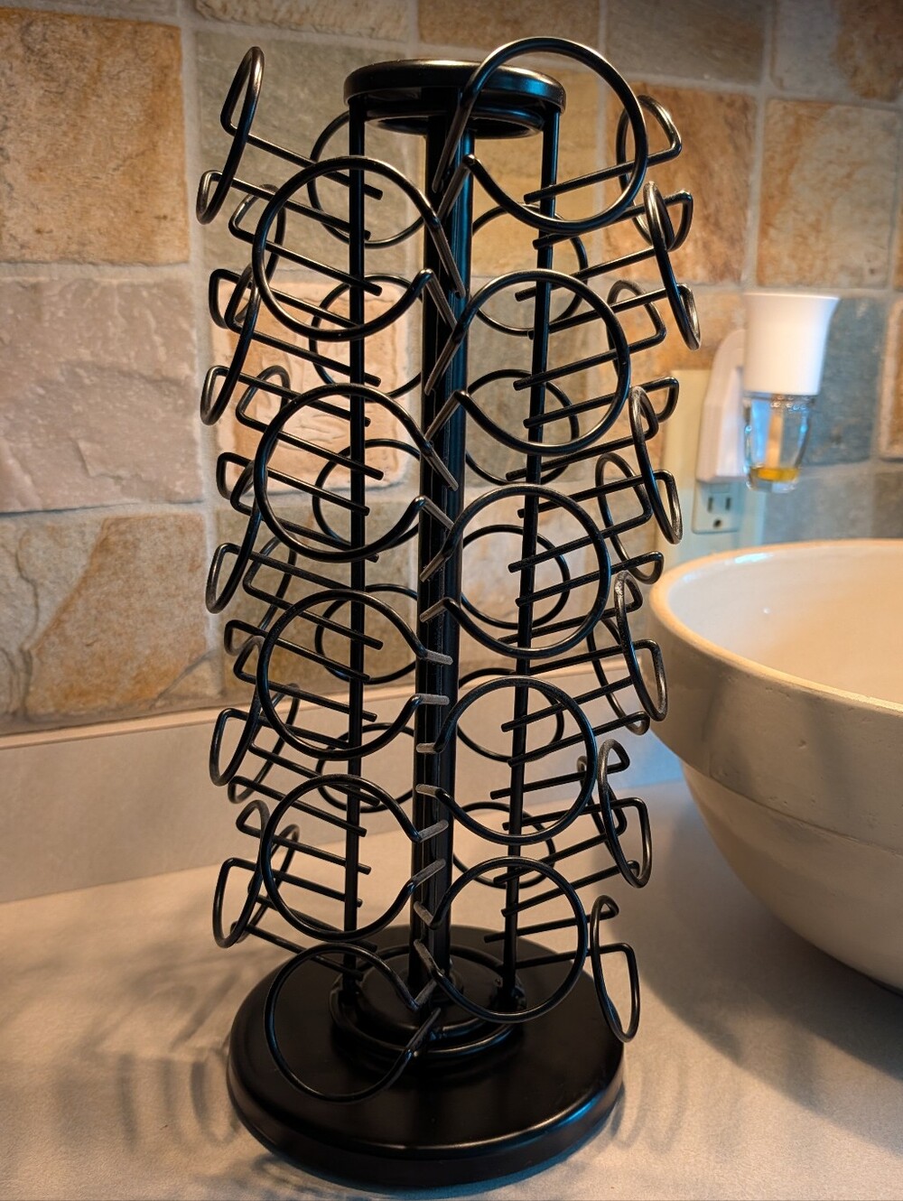 KCup Black Metal Rotating Pod Coffee Capsule Holder